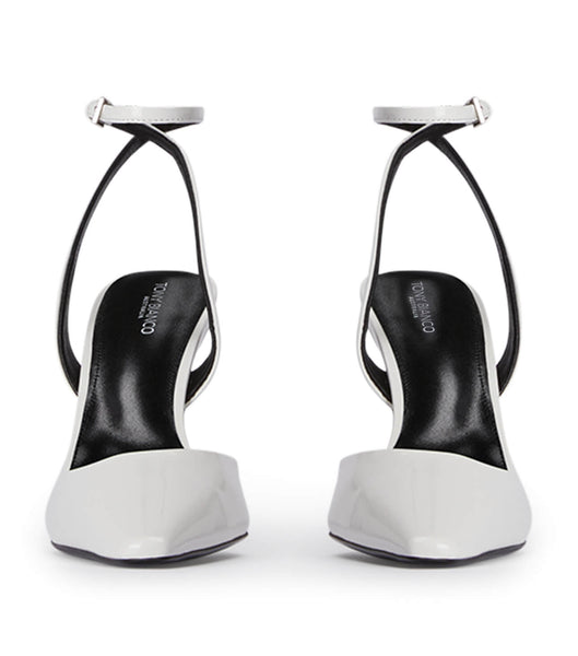 White Tony Bianco Eden White Hi Shine 10.5cm Stiletto Heels | LZASX91315