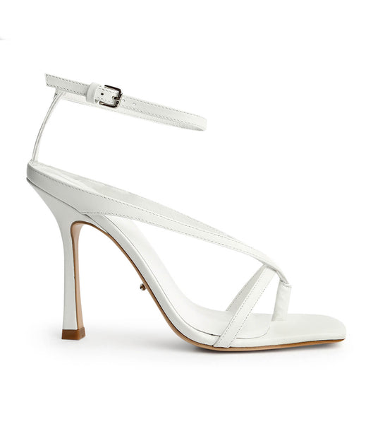 White Tony Bianco Faythe White Kid 10.5cm Strappy Heels | FZAHY52942