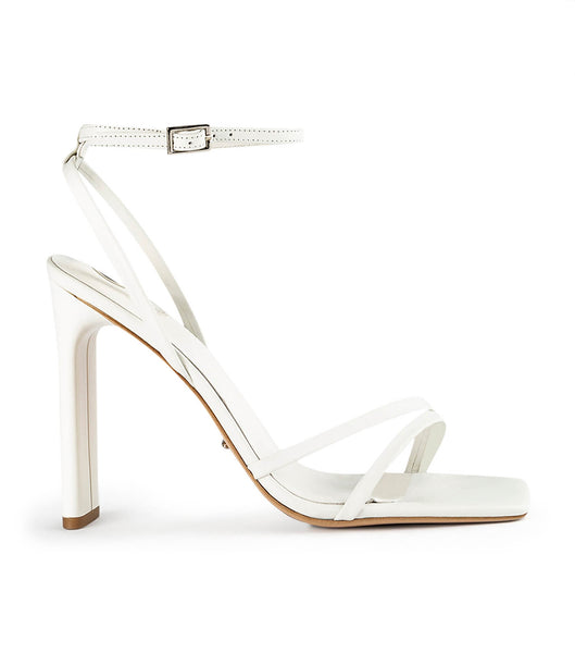 White Tony Bianco Fiance Milk Capretto 11cm Event Heels | QZAWA85421