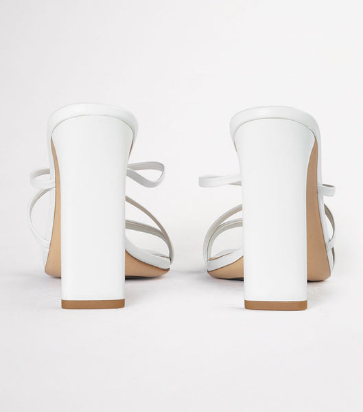 White Tony Bianco Fior White Kid 11cm Strappy Heels | QZAUV99178