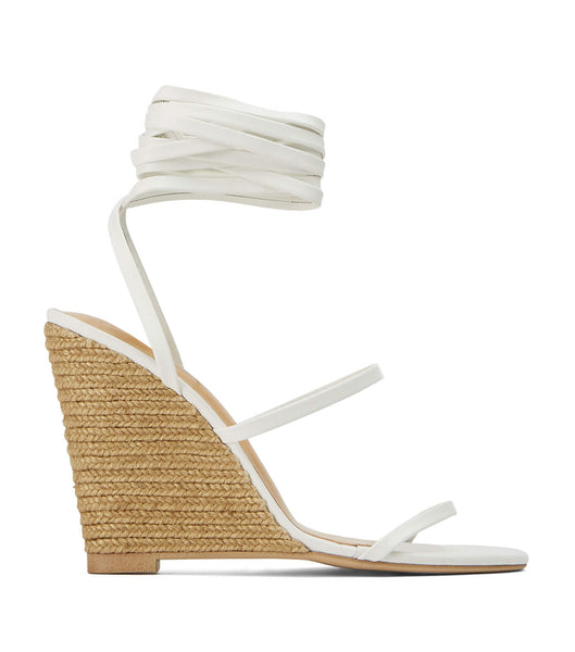 White Tony Bianco Gabriella Milk Capretto 11cm Strappy Heels | ZACIF54316