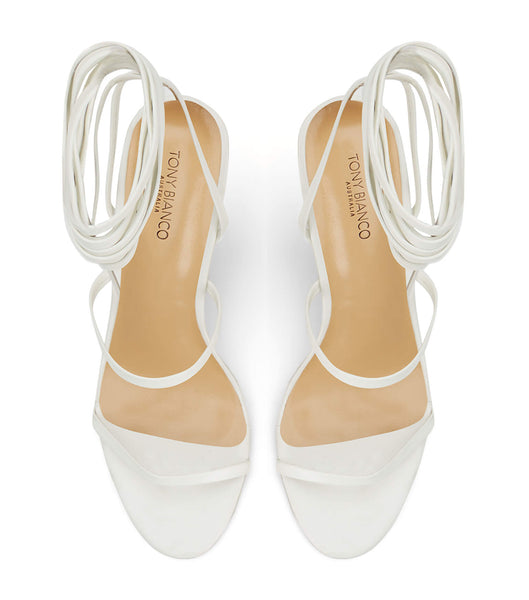 White Tony Bianco Gabriella Milk Capretto 11cm Wedges | ZAQCS53206