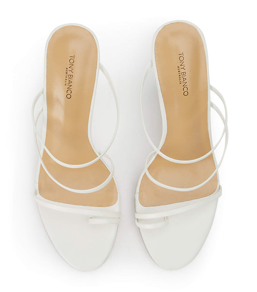 White Tony Bianco Gaia Milk Capretto 11cm Wedges | ZACIF25981