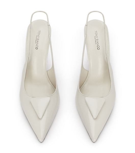 White Tony Bianco Ginger White Hi Shine 10cm Event Heels | FZAUI59815