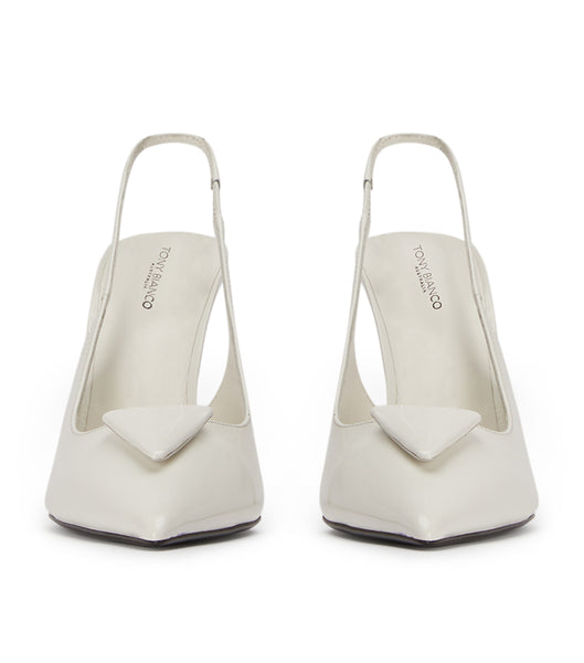 White Tony Bianco Ginger White Hi Shine 10cm Event Heels | FZAUI59815