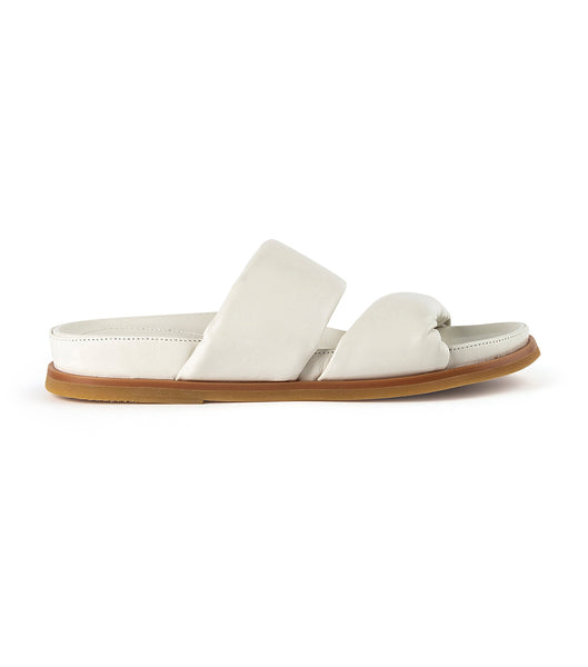 White Tony Bianco Henry Dove Nappa 3.5cm Flat Sandals | PZAQX87578