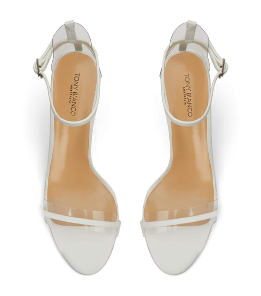 White Tony Bianco Houston Milk Capretto 8.5cm Stiletto Heels | QZAUV41331