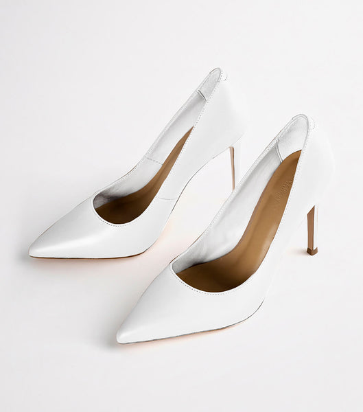 White Tony Bianco Lotus Milk Capretto 10.3cm Stiletto Heels | BZASD21165