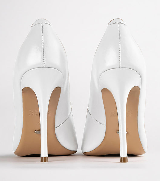 White Tony Bianco Lotus Milk Capretto 10.3cm Stiletto Heels | BZASD21165