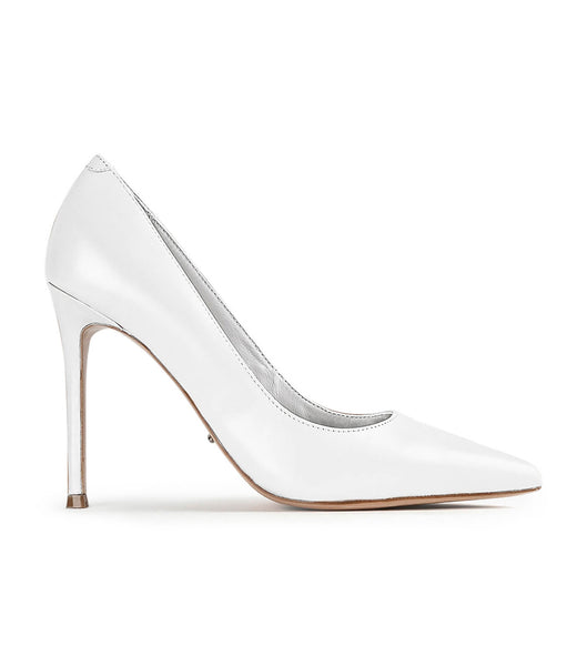 White Tony Bianco Lotus Milk Capretto 10.3cm Stiletto Heels | BZASD21165