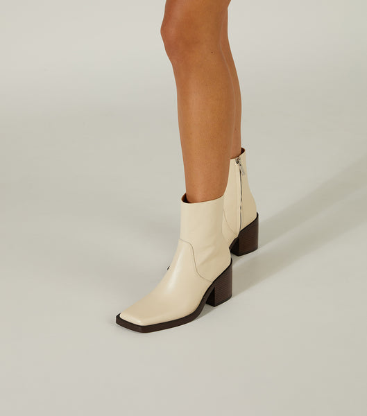 White Tony Bianco Prince Ecru Venice 8cm Ankle Boots | GZAEC18817