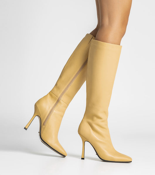 Yellow Tony Bianco Havana Butter Nappa 10.5cm Heeled Boots | FZAHY86921