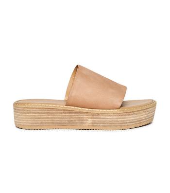 Beige Tony Bianco Elke Caramel 4.5cm Slides | TZAWZ93139