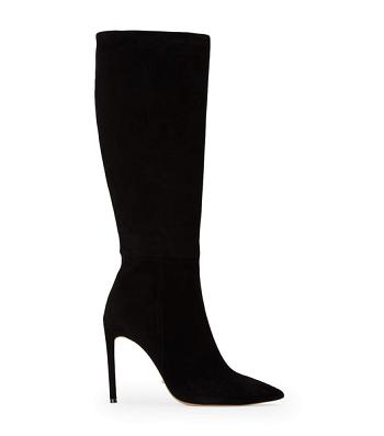 Black Tony Bianco Apollo Black Suede 10.5cm Heeled Boots | ZANEJ92758