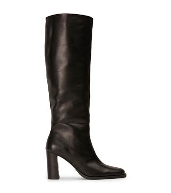 Black Tony Bianco Asher Black Como 8.5cm Mid Calf Boots | ZAIIZ86341