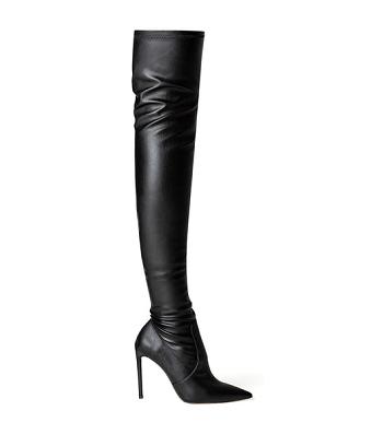 Black Tony Bianco Avah Black Venezia 10.5cm Stiletto Boots | DZAKV46757