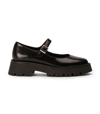 Black Tony Bianco Betsy Black Hi Shine 4.5cm Loafers | TZAPQ59104