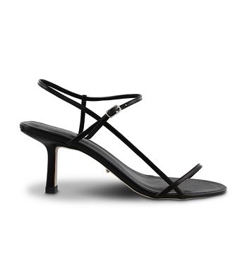 Black Tony Bianco Caprice Black Kid 7cm Strappy Heels | PZAER55498