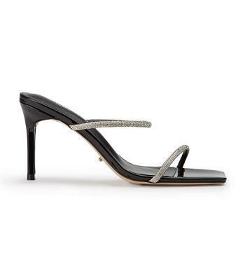 Black Tony Bianco Chase Black Patent 8.5cm Bling Heels | AZAWC86102