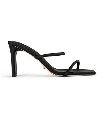 Black Tony Bianco Concord Black Galaxy 8.5cm Strappy Heels | FZAUI82369