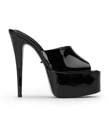 Black Tony Bianco Jordyn Black Patent 15cm Platform Shoes | BZASO89162