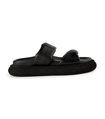 Black Tony Bianco June Black Nappa 3cm Sandals | ZAJZR50420