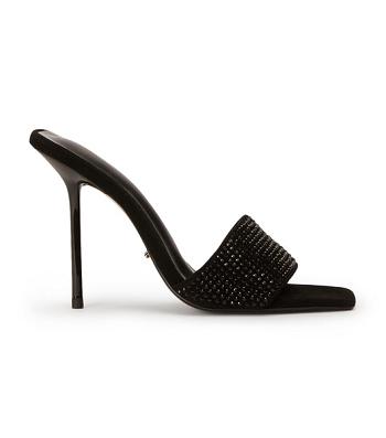 Black Tony Bianco Naomi Black Crystal/Black Suede 10.5cm Stiletto Heels | TZAWZ31503