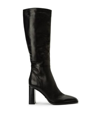 Black Tony Bianco Rylee Black Venice 8.5cm Mid Calf Boots | PZAQX20916