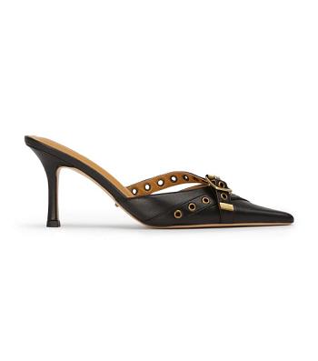 Black Tony Bianco Savoir Black Nappa 8cm Low Heels | ZAJKU14730