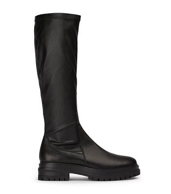 Black Tony Bianco Waze Black Venice/Black Venezia 4.5cm Knee High Boots | AZADF48028