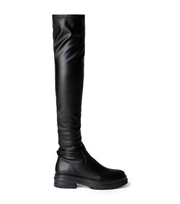 Black Tony Bianco Wild Black Venezia 4.5cm Stretch Boots | UZATG14744