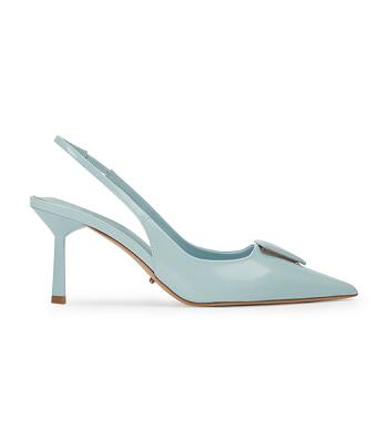 Blue Tony Bianco Bertie Sky Hi Shine 7.5cm Low Heels | LZASX99321