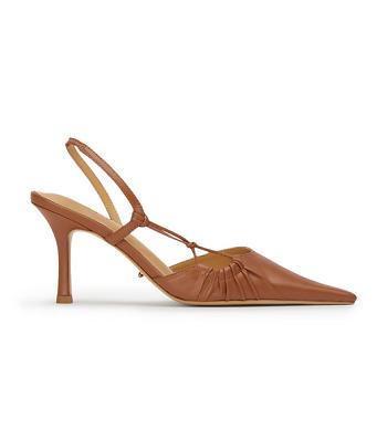 Brown Tony Bianco Sakai Tan Capretto 8cm Court Shoes | ZZANQ12670