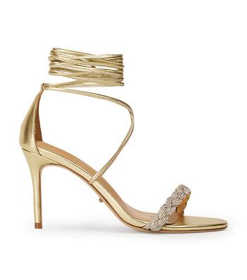 Gold / Metal Tony Bianco Henley Gold Nappa Metallic 8.5cm Strappy Heels | DZAVO82068