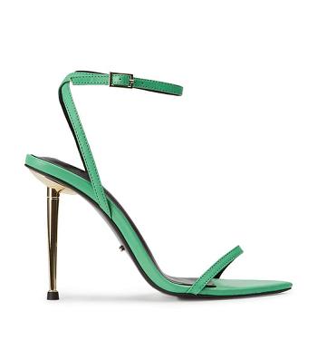 Green Tony Bianco Myra Acid Green 10.5cm Bling Heels | YZAGT45517