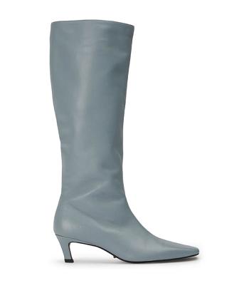 Grey Tony Bianco Vixon Steel Nappa 5cm Knee High Boots | ZAJKU55167