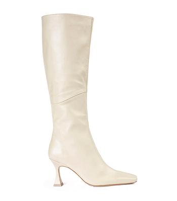 Light Yellow Tony Bianco Fantasy Vanilla Nappa 8cm Knee High Boots | ZAJKU99322