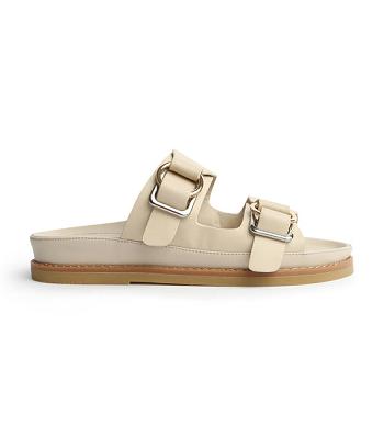 Light Yellow Tony Bianco Hunter Vanilla Capretto 3.5cm Sandals | ZZAMJ20133