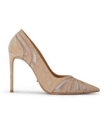 Pink Tony Bianco Arrow Blush Suede 10.5cm Event Heels | MZAHR24470