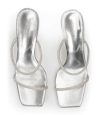 Silver / Metal Tony Bianco Chase Silver Nappa Metallic 8.5cm Low Heels | ZAJZR70464