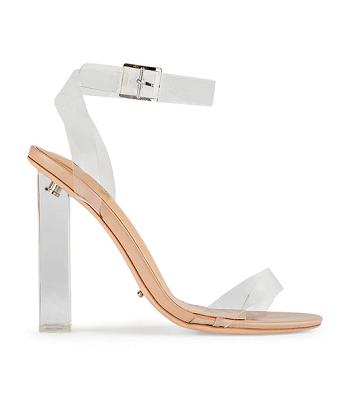 Skin Color Tony Bianco Kiki Clear Vinylite/Skin Capretto 11cm Block Heels | BZASO75622