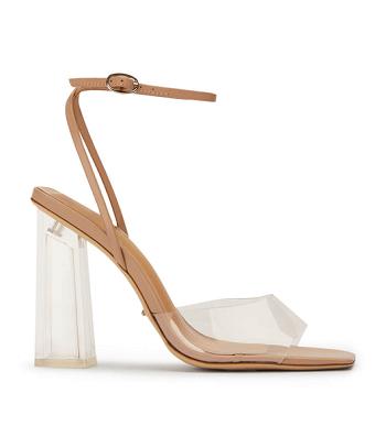 Skin Color Tony Bianco Nelani Clear Vinylite/Skin 10.5cm Event Heels | XZAGW41438