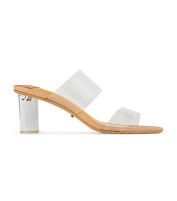 Skin Color Tony Bianco Sabelle Clear Vynalite/Skin Capretto 6.5cm Low Heels | ZAEAH93945