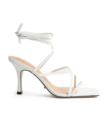 White Tony Bianco Caden White Sheep Nappa 8.5cm Stiletto Heels | TZAWZ88754