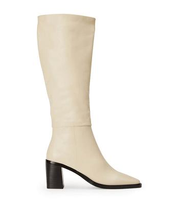 White Tony Bianco Darby Ecru Venice 7.5cm Knee High Boots | XZABH73401