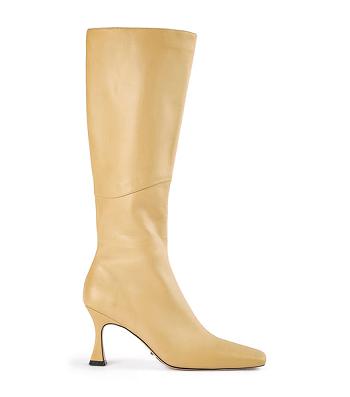 Yellow Tony Bianco Fantasy Butter Nappa 8cm Knee High Boots | LZATR20950